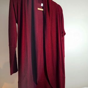 RD Style burgundy, knee length sweater- size S